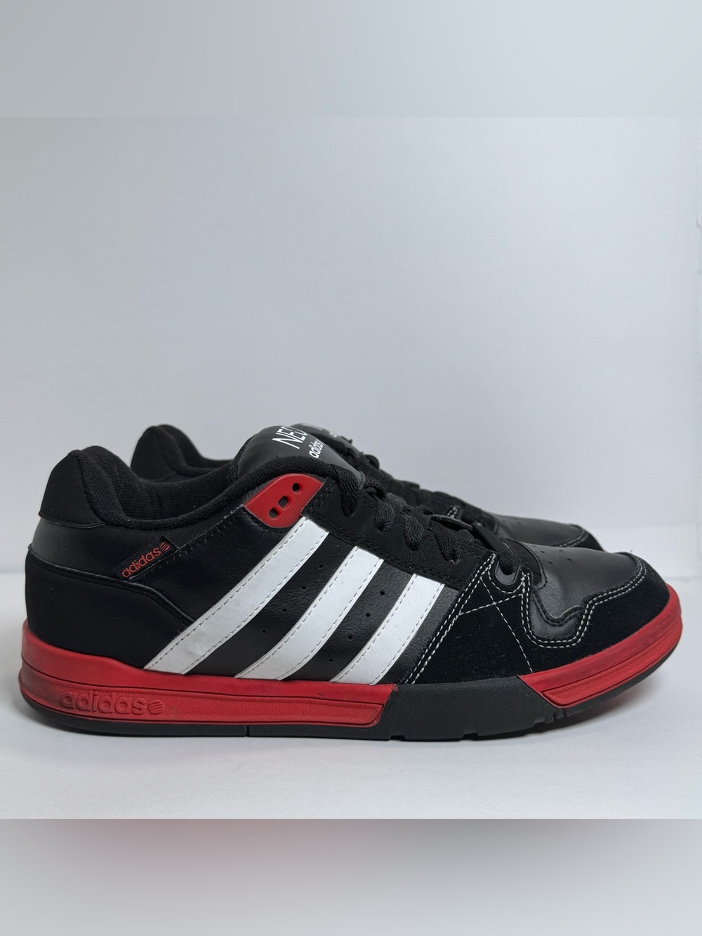 Adidas Original Neo Y2K Skate Shoes Chunky Big Tongue Mens Size 11 Leather Black